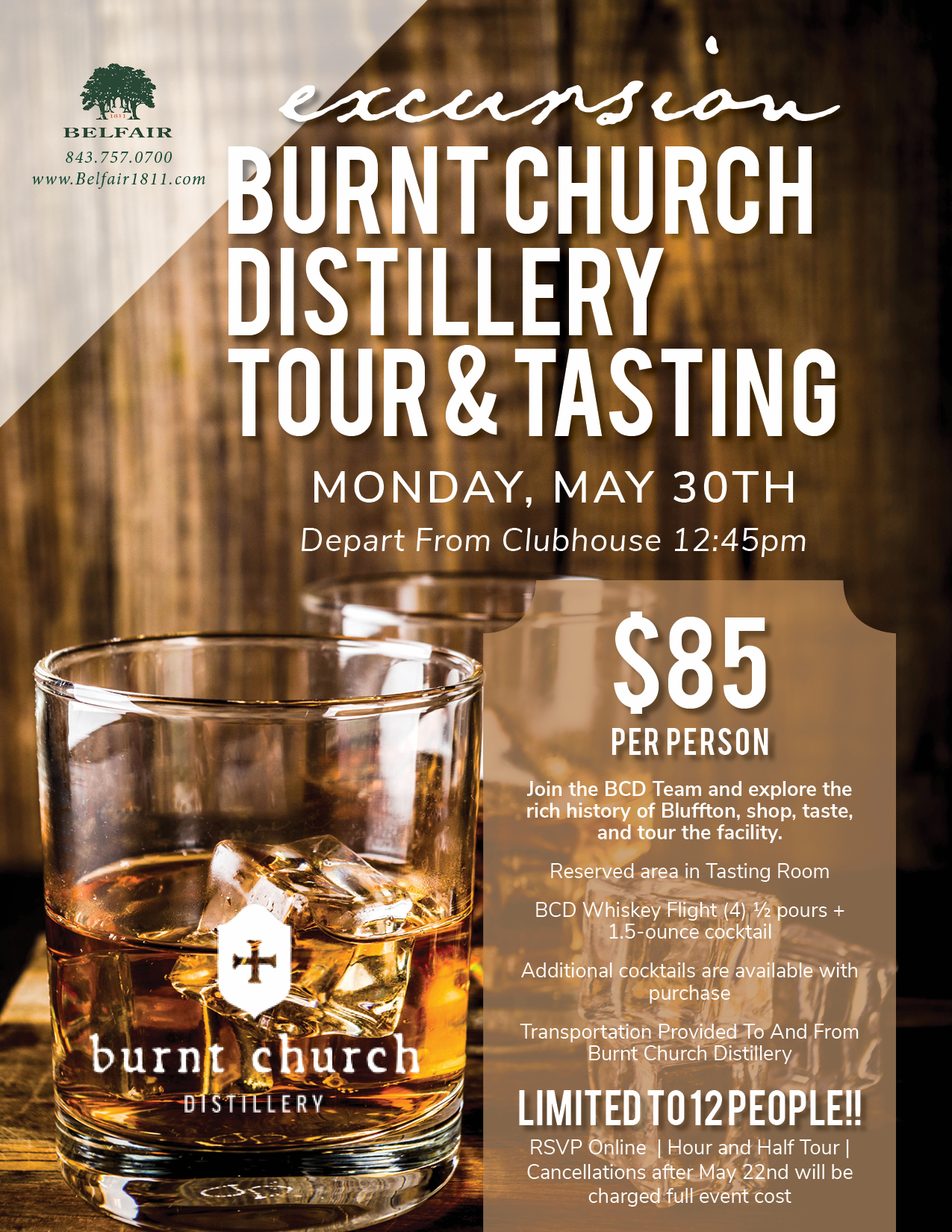 Belfair Calendar Event Burnt Church Distillery Tasting & Tour