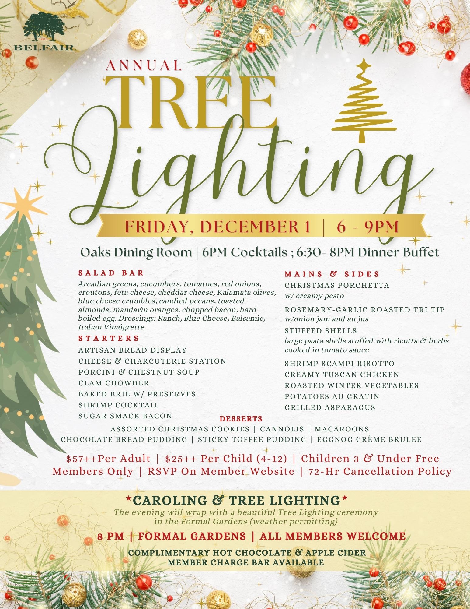 Belfair Calendar Event Tree Lighting